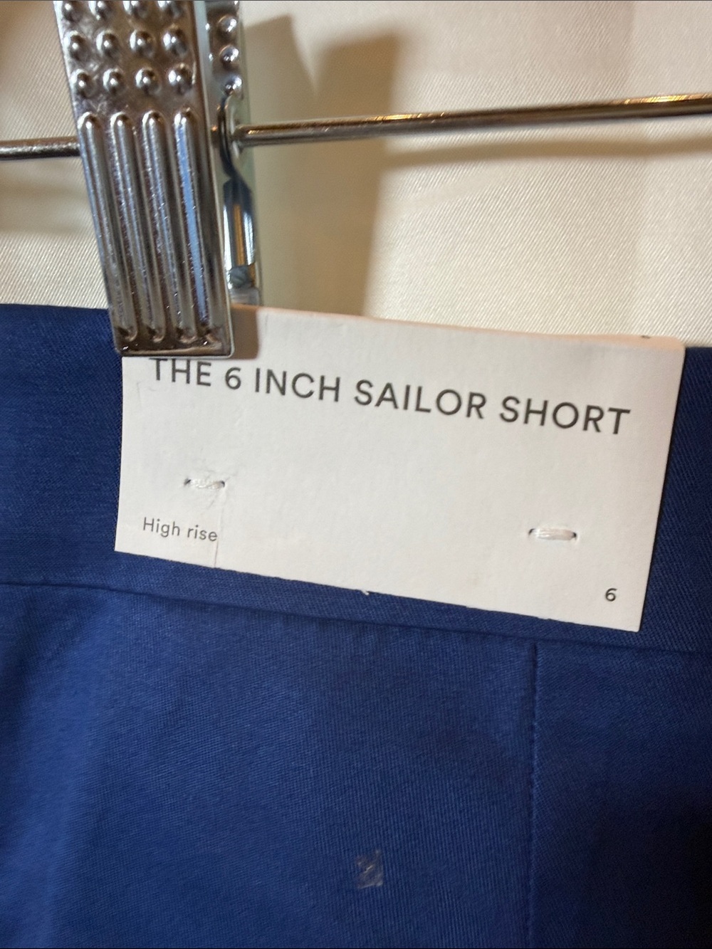 Ann Taylor Factory Royal Blue High-Rise Button Front Shorts - Picture 4 of 5